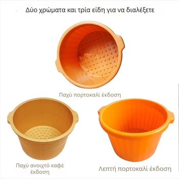 Μπανιέρα ποδιών με έξι δακτυλίδια, ενισχυμένο πλαστικό με αντιολισθητικό σχεδιασμό, για οικιακή περιποίηση ποδιών
