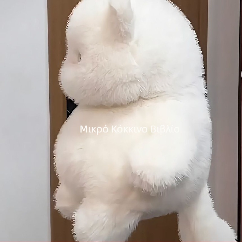 Meow It Cub λευκό γούνινο γατάκι, γλυκό κουκλάκι γάτας и μαξιλάρι