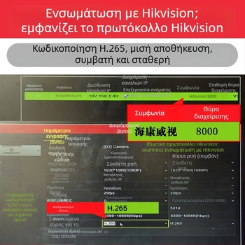 5MP έγχρωμη εξωτερική POE IP κάμερα με ήχο, αδιάβροχη, πρωτόκολλο Hikvision