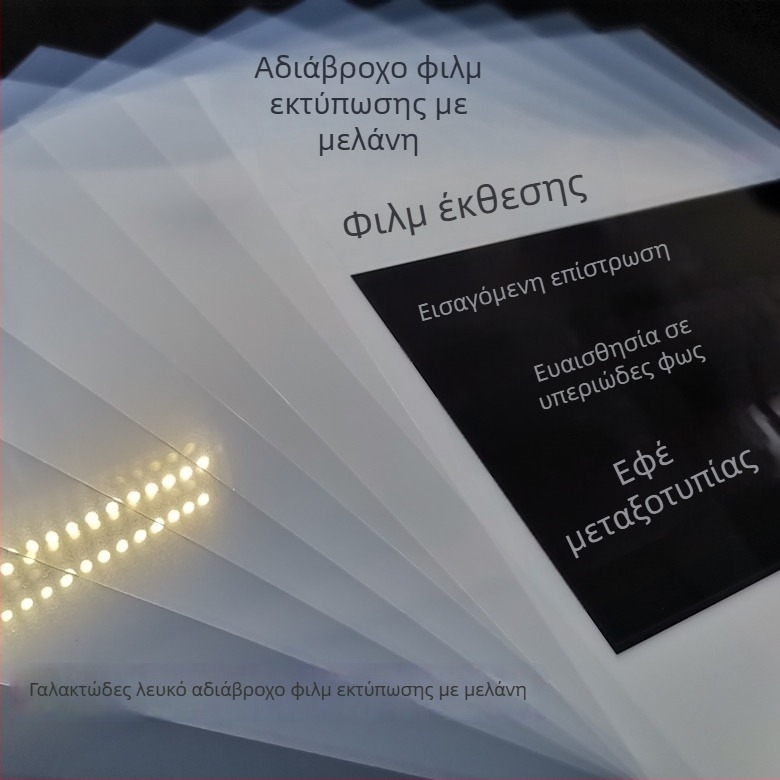 Αδιάβροχο Διαφανές Φιλμ Εκτύπωσης Inkjet