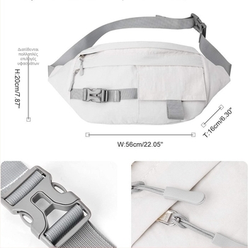 Αδιάβροχο γυναικείο crossbody τσαντάκι μέσης, μικρό για εξωτερικές δραστηριότητες, casual street fashion και ποδηλατικό στυλ.