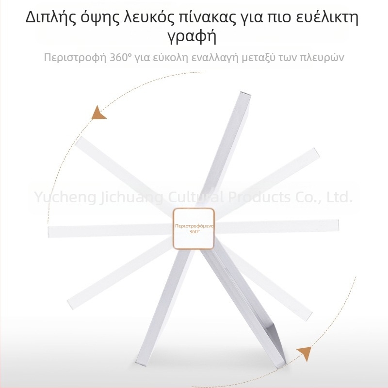 Περιστρεφόμενος διπλής όψεως μαγνητικός φορητός πίνακας γραφής με αλουμινένιο πλαίσιο, πτυσσόμενος για παιδιά