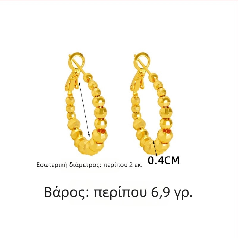 Σκουλαρίκια σε στυλ Ευρώπης-Αμερικής, επιχρυσωμένα με αρχαϊκό φινίρισμα και γεωμετρικές χάντρες – γυναικεία, εκλεκτά κοσμήματα που διατηρούν το χρώμα