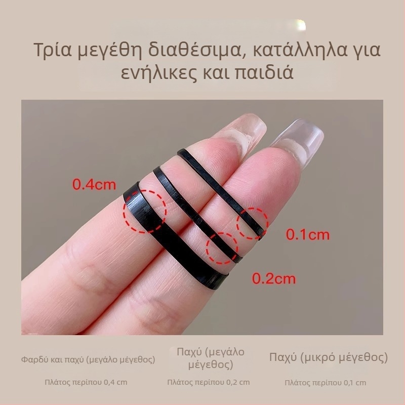 Λαστιχάκια μαλλιών μίας χρήσης για γυναίκες, ενισχυμένα και με υψηλή ελαστικότητα, που δεν τραβούν τα μαλλιά