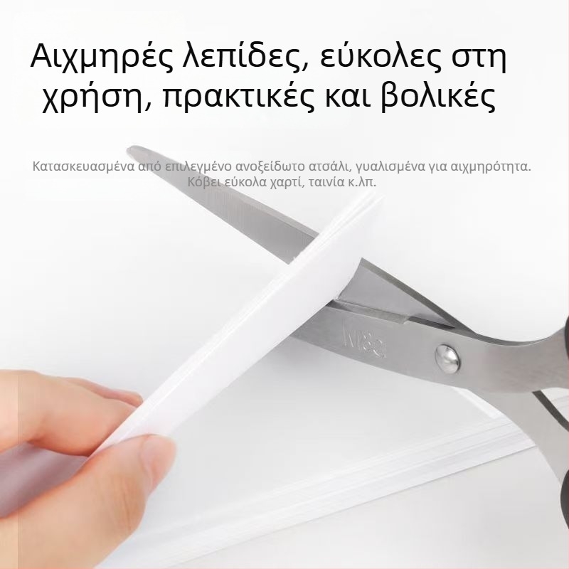Ψαλίδια N2248.49 για γραφείο και οικιακή χρήση, ασφαλή για χειροτεχνίες, κουζίνα και υγιεινή, ψαλίδι κοπής χαρτιού, εξοικονόμηση προσπάθειας, μεγάλου και μεσαίου μεγέθους