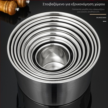 Κυκλικός κάδος καρυκευμάτων από ανοξείδωτο ατσάλι με καπάκι, μη μαγνητικός, παχυσμένος σχεδιασμός, για επαγγελματικές κουζίνες ξενοδοχείων