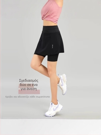 Γυναικείος αθλητικός σκορτ με γρήγορο στέγνωμα και τσέπες, για μπιτμίντον, τένις, γιόγκα και τρέξιμο.