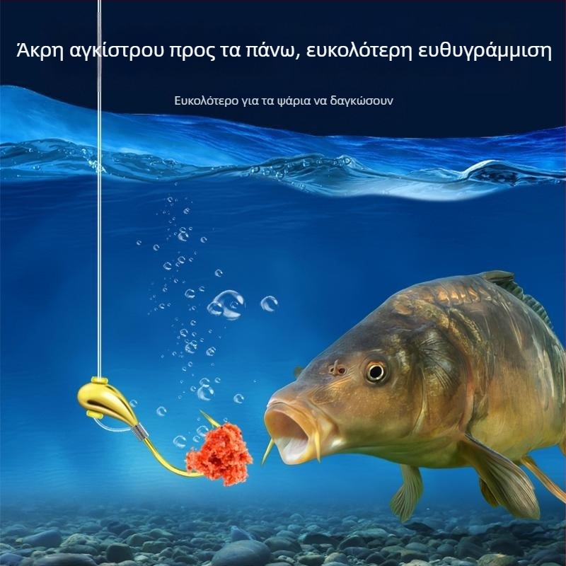 Αγκίστρι με κεφαλή από μόλυβδο και χαλκού, 45° προς τα πάνω, παραδοσιακό αγκίστρι για ψάρεμα σε ποταμό, μέγεθος 3