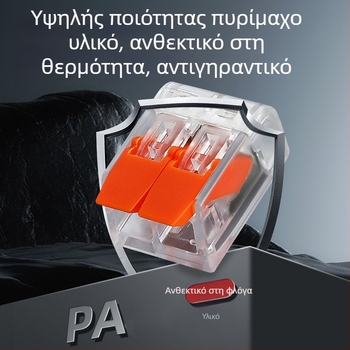 PCT διαφανείς συνδετήρες καλωδίων 412/413/415 γρήγορες επαφές, 75/80/90 τεμάχια