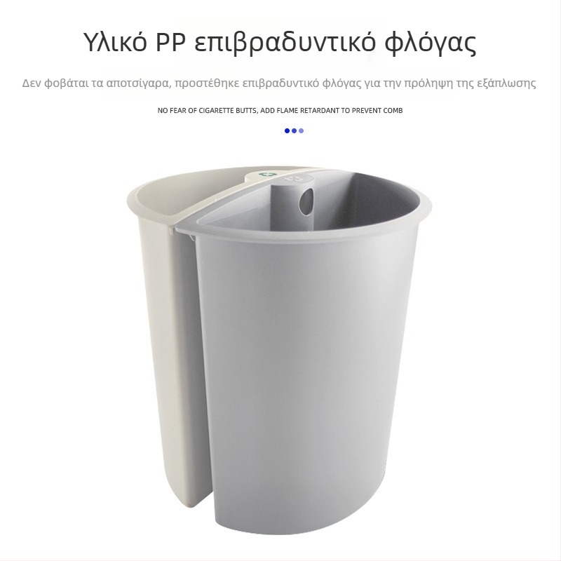 Νέος ξενοδοχειακός εσωτερικός κάδος απορριμμάτων σε τετράγωνο και κυκλικό σχήμα, κάδος διαλογής αποβλήτων δωματίου, με βερνικευμένη επιφάνεια