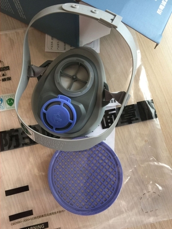 DP600 μάσκα μισού προσώπου με στήριξη κεφαλής από σιλικόνη, ενιαίο φίλτρο, προστασία από σκόνες και αέρια, οσμές και φορμαλδεΰδη