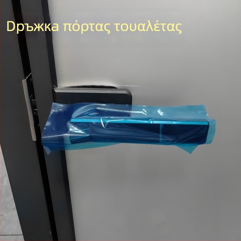 Σετ μιας χρήσης με μπλε φιλμ για οδοντιατρική, ξενοδοχεία και ταξίδια — προστατευτικό χαλάκι τουαλέτας και κάλυμμα επιφάνειας γραφείου