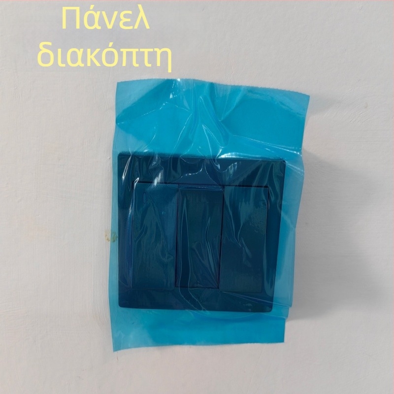 Σετ μιας χρήσης με μπλε φιλμ για οδοντιατρική, ξενοδοχεία και ταξίδια — προστατευτικό χαλάκι τουαλέτας και κάλυμμα επιφάνειας γραφείου