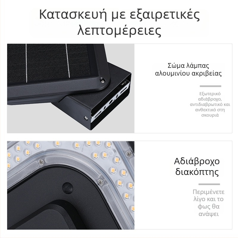Φωτιστικό τοίχου σε σχήμα κύβου με ηλιακή ενέργεια, IP65 αδιάβροχο, εξωτερικός φωτισμός κήπου και αυλής