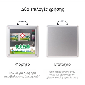 Επιτοίχια θήκη φαρμάκων από κράμα αλουμινίου με κλειδαριά – συμπαγής οικιακή αποθήκευση φαρμάκων