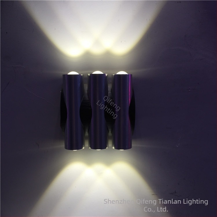 LED Δημιουργικό φωτιστικό τοίχου 6W, διπλή κεφαλή επάνω-κάτω, μοντέρνο φωτιστικό τοίχου για διάδρομο και υπνοδωμάτιο