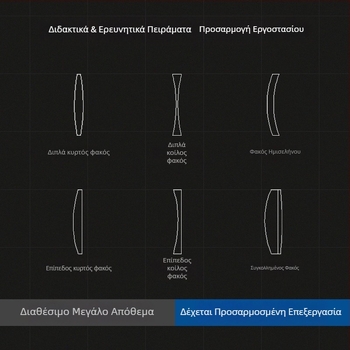 Διπλός κοίλος φακός από οπτικό γυαλί, μεγάλος κοίλος φακός για στόχο και προβολή