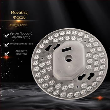 LED οροφής με φακό 56 κόκκων, US πρότυπο, κυκλικός φακός, εσωτερικός φωτισμός, PC υλικό