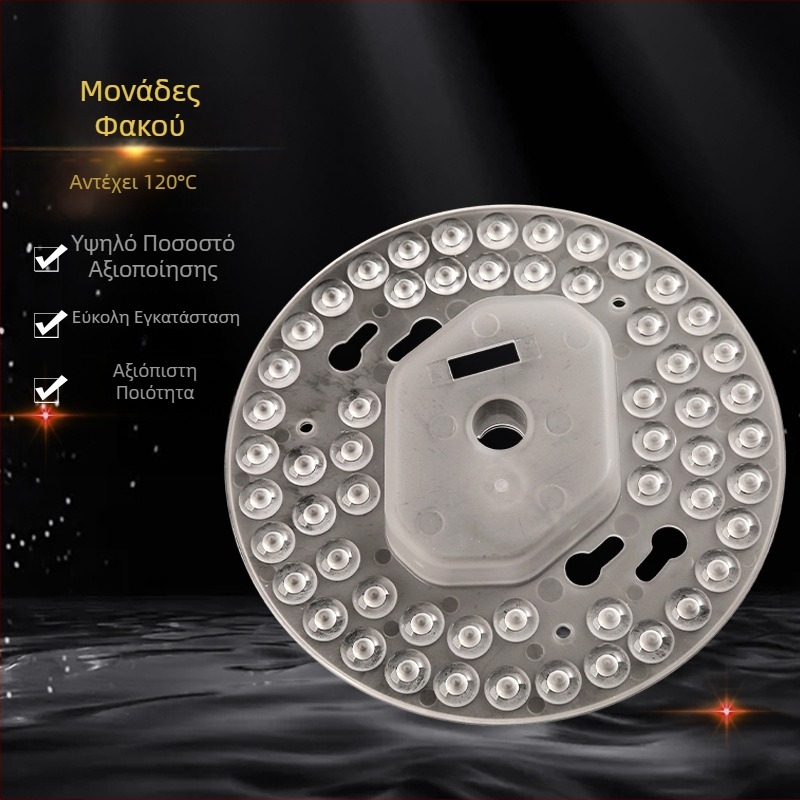 LED οροφής με φακό 56 κόκκων, US πρότυπο, κυκλικός φακός, εσωτερικός φωτισμός, PC υλικό