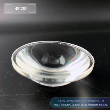 Οπτικός κυρτός φακός από γυαλί, 48×20 mm, υψηλό borosilicate γυαλί για LED φώτα αυτοκινήτου