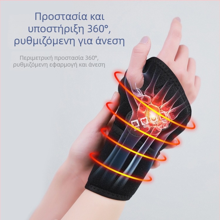 Αναπνεύσιμη προστατευτική ζώνη καρπού με μοξοθεραπεία για φροντίδα διαστρέμματος και στήριξη τένοντα