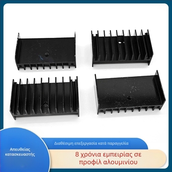 Υψηλής ακρίβειας ψύκτης θερμότητας 47×17×25, αλουμινένιος προφίλ — για LED και μητρική κάρτα