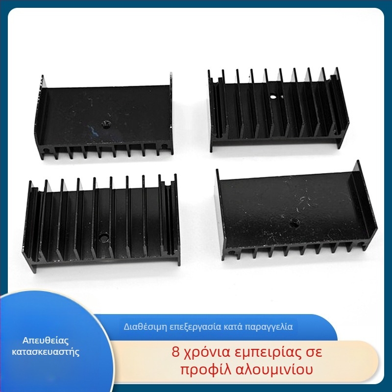 Υψηλής ακρίβειας ψύκτης θερμότητας 47×17×25, αλουμινένιος προφίλ — για LED και μητρική κάρτα