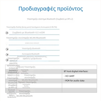 TG8852BS Ασύρματος δέκτης σειριακής επικοινωνίας, χαμηλής κατανάλωσης, έξυπνη μονάδα Wi-Fi και Bluetooth