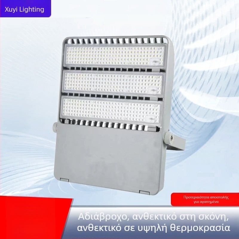 LED προβολέας εξωτερικού χώρου, 100–400W, IP66, αλουμινένιο περίβλημα, 16000 lm, 4000K λευκό, φωτισμός σταδίων, πλατειών και δρόμών