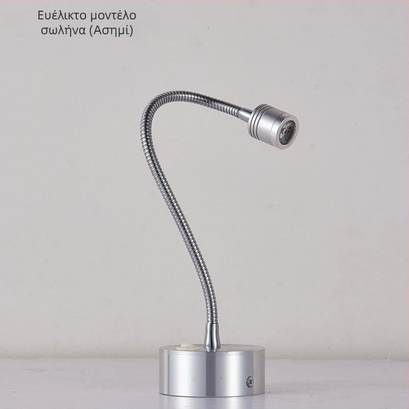 LED προβολέας με επαναφορτιζόμενη ευέλικτη κεφαλή για βιτρίνες με κοσμήματα, ασύρματο φωτισμό επίδειξης, 1W/3W, συμπαγές φωτιστικό για μπαρ