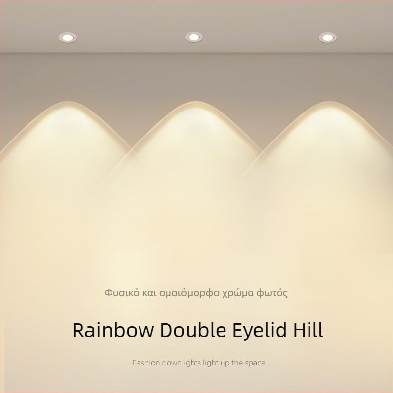 Rainbow Hill ενσωματωμένος LED προβολέας για οικιακό σαλόνι, νέο μοντέλο 2025, υπερ-λεπτό downlight και φωτισμός τοίχου τηλεόρασης