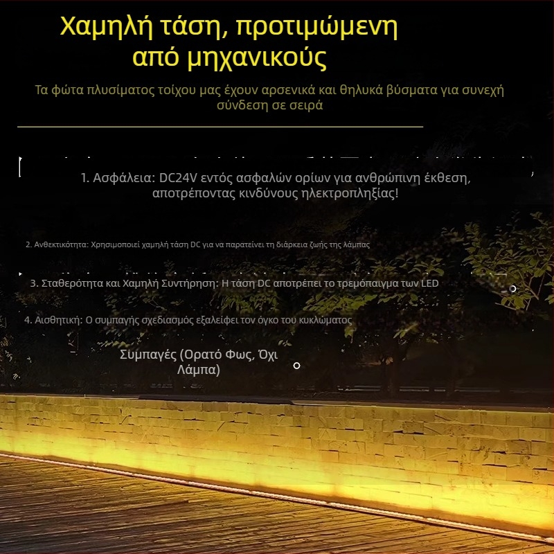 LED φωτιστικό τοίχου για εξωτερική και εσωτερική χρήση, αδιάβροχο, 6500K, 48 LED, μήκος 1000 mm, IP65, δυνατότητα ρύθμισης φωτισμού με εξωτερικό έλεγχο, γάμου/φασαδ φωτισμός, kontour σε σχήμα V και γραμμικός φωτισμός, εξαιρετικά φωτεινό