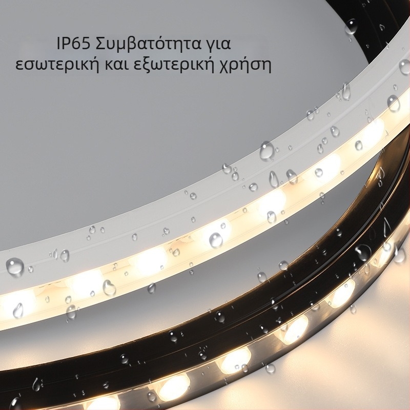 IP65 εξωτερική αδιάβροχη σιλικόνη ευέλικτη γραμμική LED ταινία, 24V, 48×2835 LED, CRI 90, δέσμη 30°, φωτισμός τοίχου φόντου