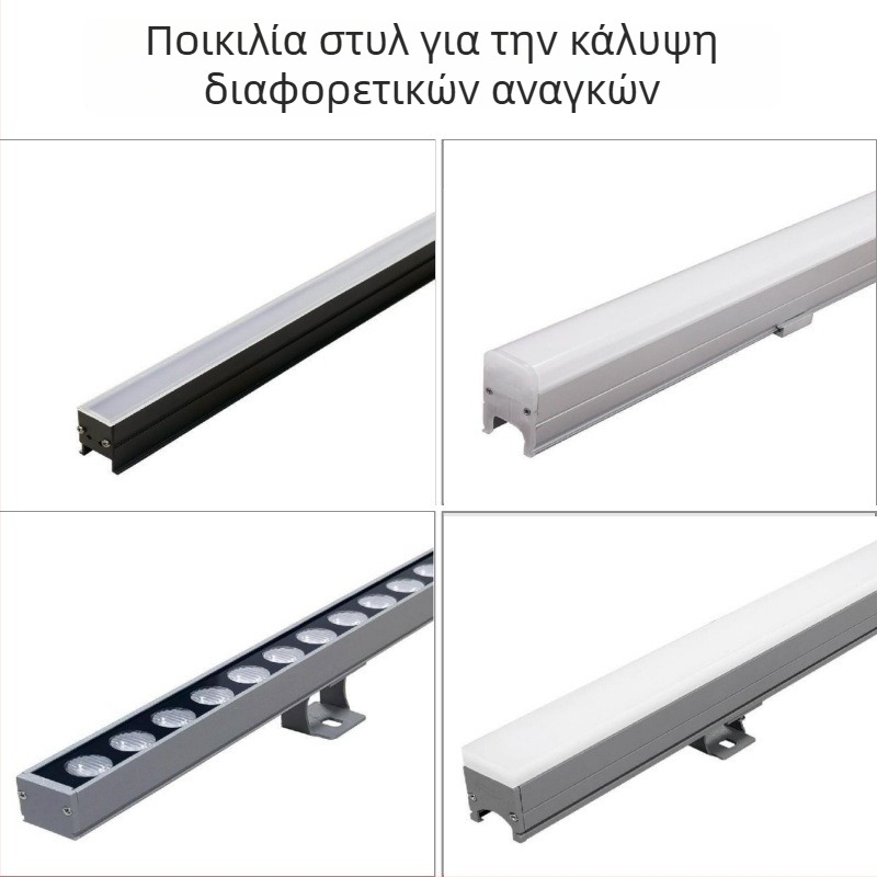 LED εξωτερικός γραμμικός φωτισμός, αδιάβροχο RGB περίγραμμα φως για εξωτερικούς τοίχους και σωλήνες κιγκλίδας