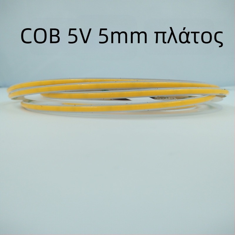 5V COB LED ταινία, 320 LED, πλάτος 5 mm/8 mm, DIY κοπή