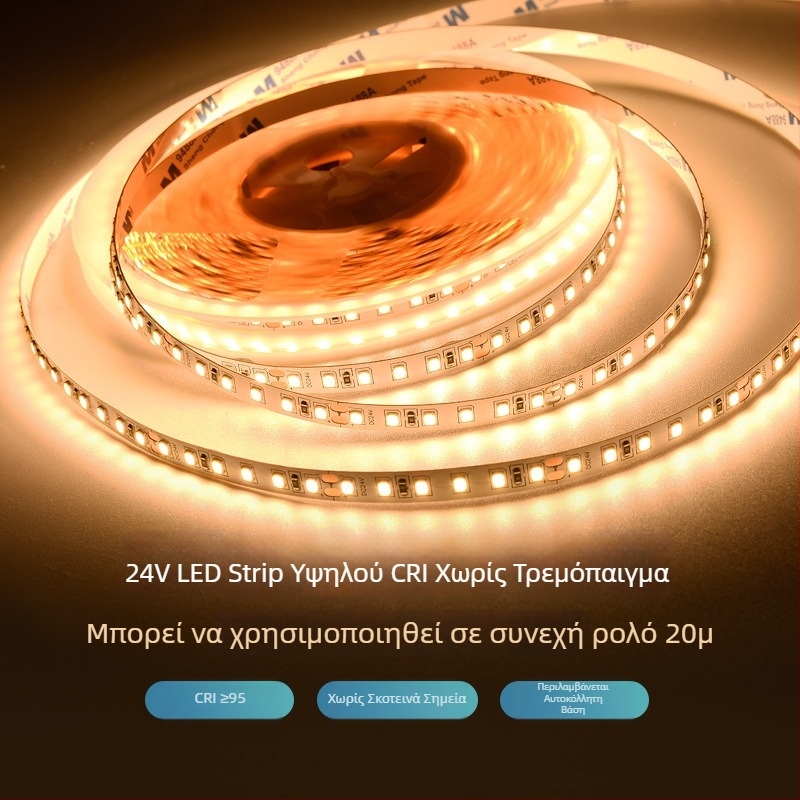 Ελαστική ταινία LED χαμηλής τάσης, 24V, 2835 SMD, 60 LED, αυτοκόλλητη οροφής