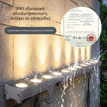 Xubang LED εξωτερικός φωτιστήρας τοίχου-πλύστης για πρόσοψη, 24V, 18W, 3000K, αλουμινένιο περίβλημα, IP42