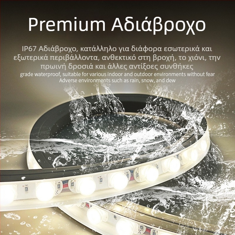 Εύκαμπτη LED λωρίδα τοίχου 24V με φακό, για εξωτερικές επιγραφές, αδιάβροχη