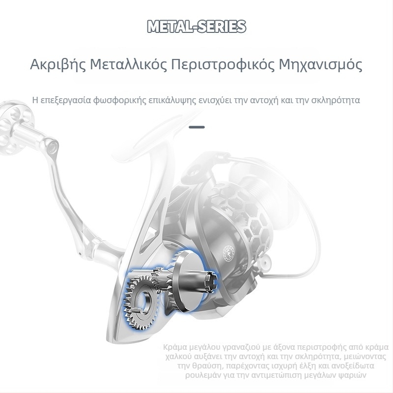 Qianrui περιστροφικός ρελέ για αλμυρό νερό, πλήρης μεταλλική κατασκευή, 15 ρουλεία, για θαλάσσιο και βραχώδες ψάρεμα