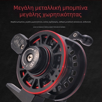 Kemeilong ολόσωμος μεταλλικός καρούλι αλιείας με μπροστινό φρένο, υψηλής ταχύτητας, διαδρομή καλωδίου και διπλή ταχύτητα για αλιεία σε βράχια