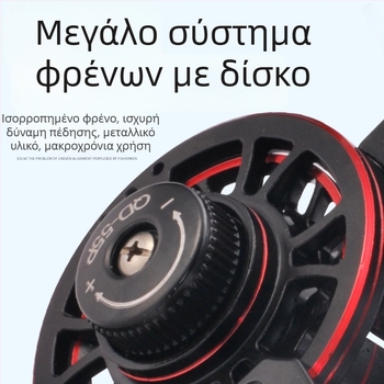 Kemeilong ολόσωμος μεταλλικός καρούλι αλιείας με μπροστινό φρένο, υψηλής ταχύτητας, διαδρομή καλωδίου και διπλή ταχύτητα για αλιεία σε βράχια