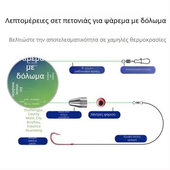 Σετ αλιείας με τεχνητές δολώματα για Carassius carassius — γνήσιο, έτοιμο προς χρήση, κιτ γραμμής με ρυθμιζόμενο πλωτήρα και επαφή με τον πυθμένα