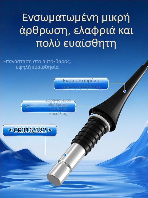 OLED φωτιζόμενος φλοτέρ για ψάρεμα, σχήματος αυγού περιστεριού, υψηλή ευαισθησία, αλλάζει χρώμα, για βαθιά νερά και αγώνες