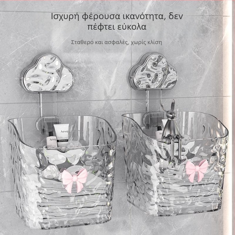 Διαφανής τραπεζοειδής οργανωτής καλλυντικών για γραφείο με θήκη στυλό