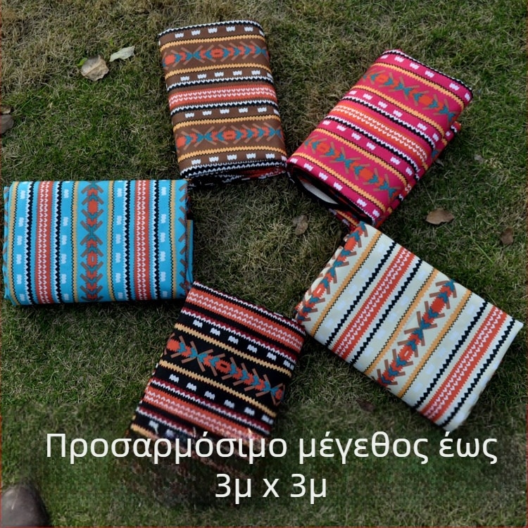 Χαλάκι εξωτερικού χώρου αδιάβροχο με εθνικό στυλ για γκαζόν, πικνίκ και κατασκήνωση
