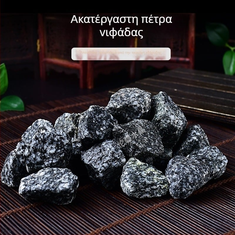 Φυσικός κρύσταλλος λίθος με σχέδιο χιονονιφάδας, για αρωματοθεραπεία και διακόσμηση