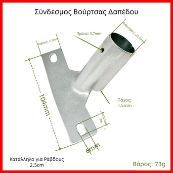 Κεφαλή βούρτσας για δάπεδο με μεταλλικό συνδετήρα — ανταλλακτικό εξάρτημα καθαρισμού