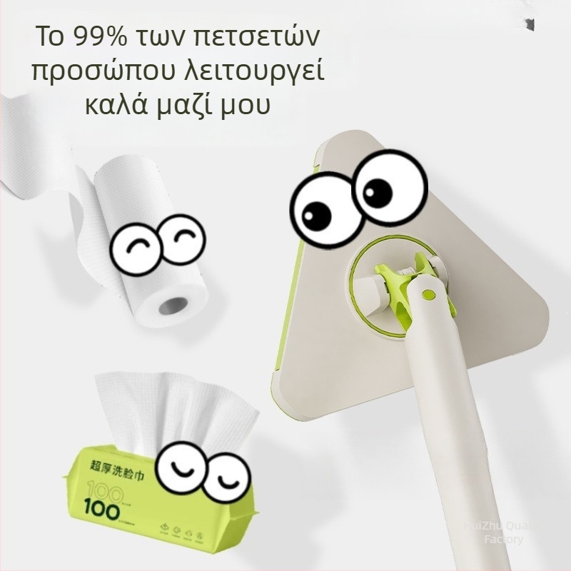 Αλουμινένιος τριγωνικός συγκρατητής για πανάκια σφουγγαρίστρας, νέο μοντέλο, χωρίς χρήση χεριών, μικρού επίπεδου τύπου, για πανάκια και πετσέτες