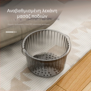 Διαφανής, παχύτερος και μεγάλος κάδος μπάνιου ποδιών μέχρι το γόνατο, με αυξημένο ύψος και βαθύ μασάζ, για οικιακή χρήση