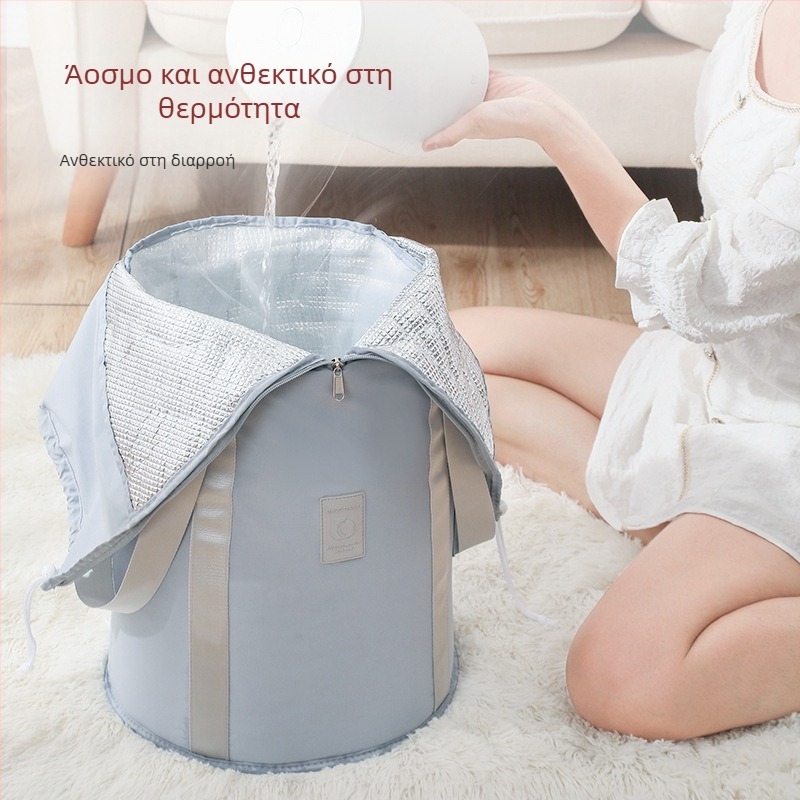 Πτυσσόμενη φορητή λεκάνη μπάνιου για τα πόδια, οικιακή χρήση, μήκος από γάμπα έως γόνατο, για μπάνιο ποδιών φθινοπωρινό-χειμωνιάτικο